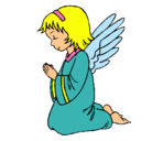 Dibujo Ángel orando pintado por christian