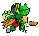 Dibujo verduras pintado por wilfredo