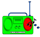 Dibujo Radio cassette 2 pintado por ismael