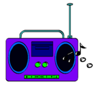 Dibujo Radio cassette 2 pintado por alicia