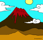 Dibujo Monte Fuji pintado por Estefi