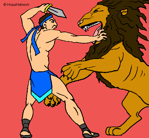 Gladiador contra león