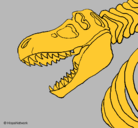 Dibujo Esqueleto tiranosaurio rex pintado por condenadoamorir