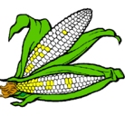 Dibujo Mazorca de maíz pintado por Platanos.
