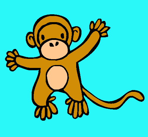 Dibujo de Mono pintado por Chango en  el día 21-10-10 a las  22:01:03. Imprime, pinta o colorea tus propios dibujos!