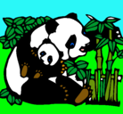Dibujo Mama panda pintado por tulus90