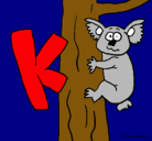 Dibujo Koala pintado por angelaestefania