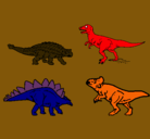 Dibujo Dinosaurios de tierra pintado por gogo