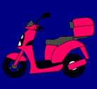Dibujo Ciclomotor pintado por yarani