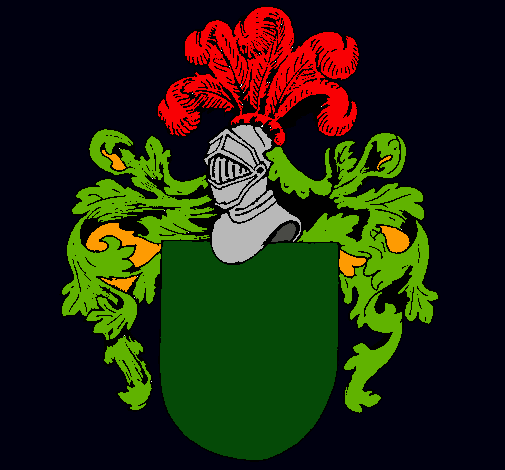 Escudo de armas y casco