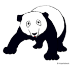 Dibujo Oso panda pintado por osito