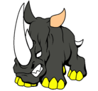 Dibujo Rinoceronte II pintado por diegoarmando