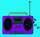 Dibujo Radio cassette 2 pintado por HUGO