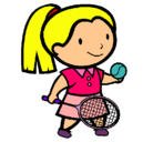 Dibujo Chica tenista pintado por lola