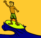 Dibujo Surfista pintado por bego