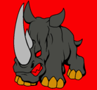 Dibujo Rinoceronte II pintado por guillermol