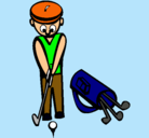 Dibujo Jugador de golf II pintado por tefii
