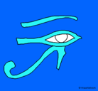 Dibujo Ojo Horus pintado por ale