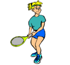 Dibujo Chica tenista pintado por sonia