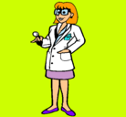 Dibujo Doctora con gafas pintado por maria