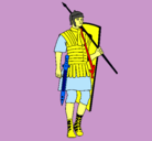 Dibujo Soldado romano pintado por winston