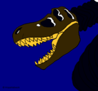 Dibujo Esqueleto tiranosaurio rex pintado por pepe