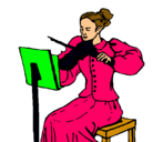 Dibujo Dama violinista pintado por karen