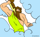 Dibujo Dios Zeus pintado por Ana