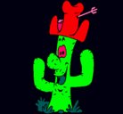 Dibujo Cactus con sombrero pintado por raul