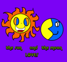 Dibujo Sol y luna pintado por arantxaypaula
