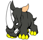 Dibujo Rinoceronte II pintado por diegoarmando