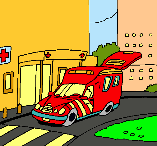 Ambulancia en el hospital