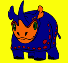 Dibujo Rinoceronte pintado por marcos
