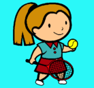 Dibujo Chica tenista pintado por claudia