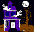 Dibujo Casa fantansma pintado por brian