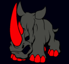 Dibujo Rinoceronte II pintado por daniel