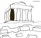 Dibujo Partenón pintado por nirma23