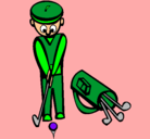 Dibujo Jugador de golf II pintado por lupita