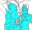 Dibujo Estados Unidos de América pintado por luis