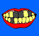 Dibujo Boca y dientes pintado por miguel