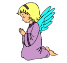 Dibujo Ángel orando pintado por monita145