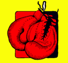 Dibujo Guantes de boxeo pintado por eduardo