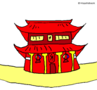 Dibujo Templo japonés pintado por myllena