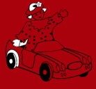 Dibujo Muñeca en coche descapotable pintado por khgjhyijtyuy