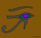 Dibujo Ojo Horus pintado por Alex