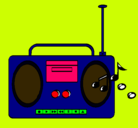 Dibujo Radio cassette 2 pintado por DANA