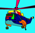 Dibujo Helicóptero al rescate pintado por Spiderman