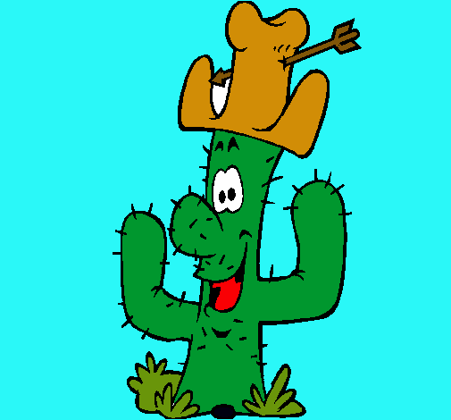 Cactus con sombrero