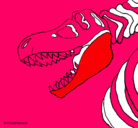 Dibujo Esqueleto tiranosaurio rex pintado por juanjo