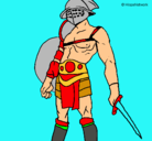 Dibujo Gladiador pintado por nico